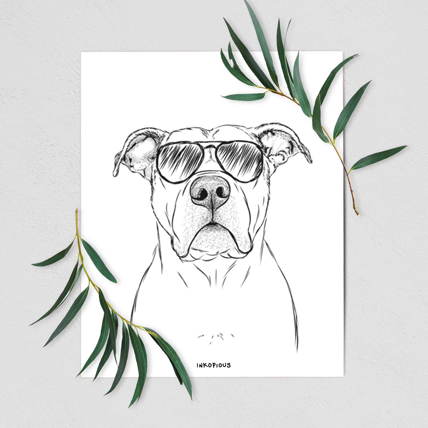 KiaOra the Pitbull Mix Art Print