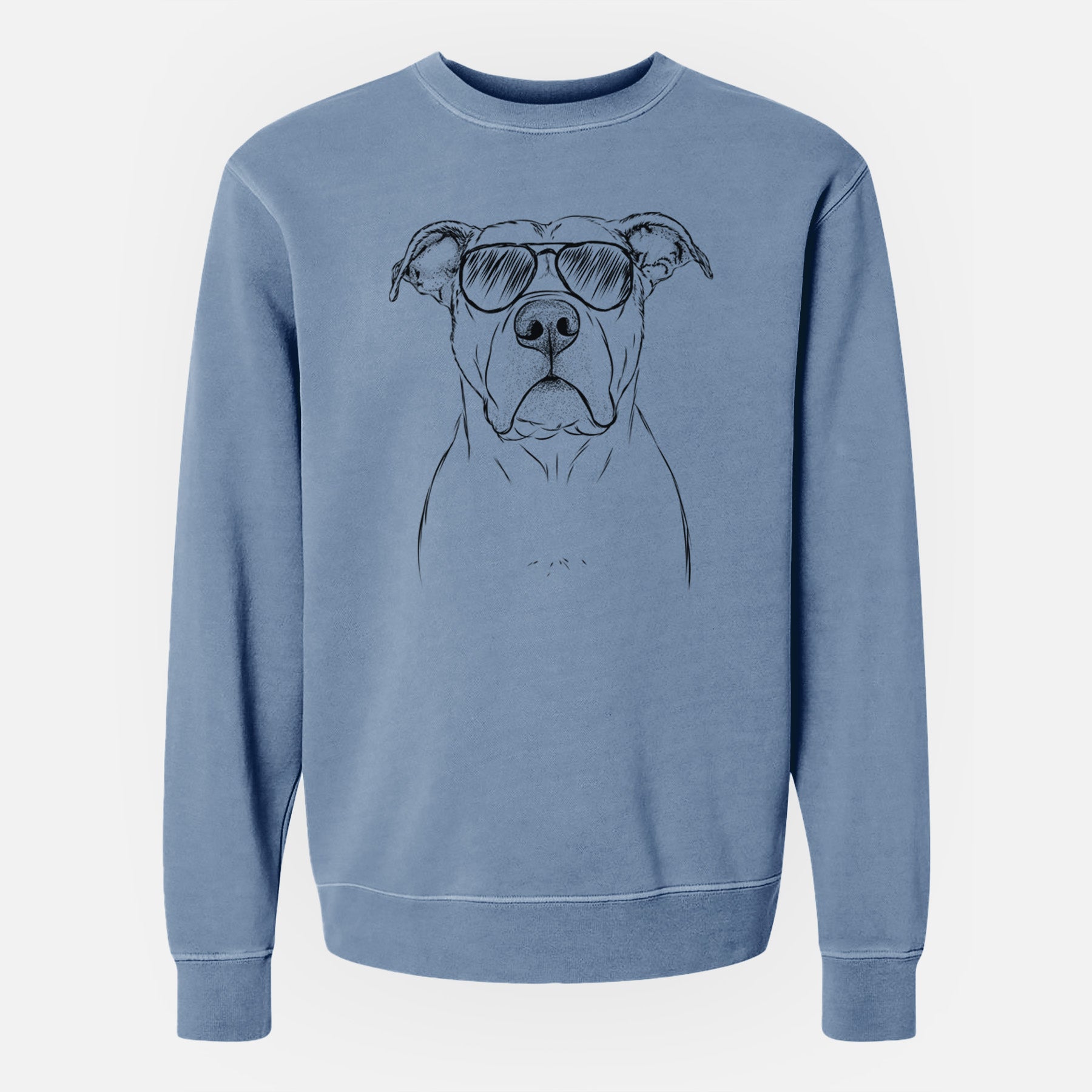 Aviator KiaOra the Pitbull Mix - Unisex Pigment Dyed Crew Sweatshirt