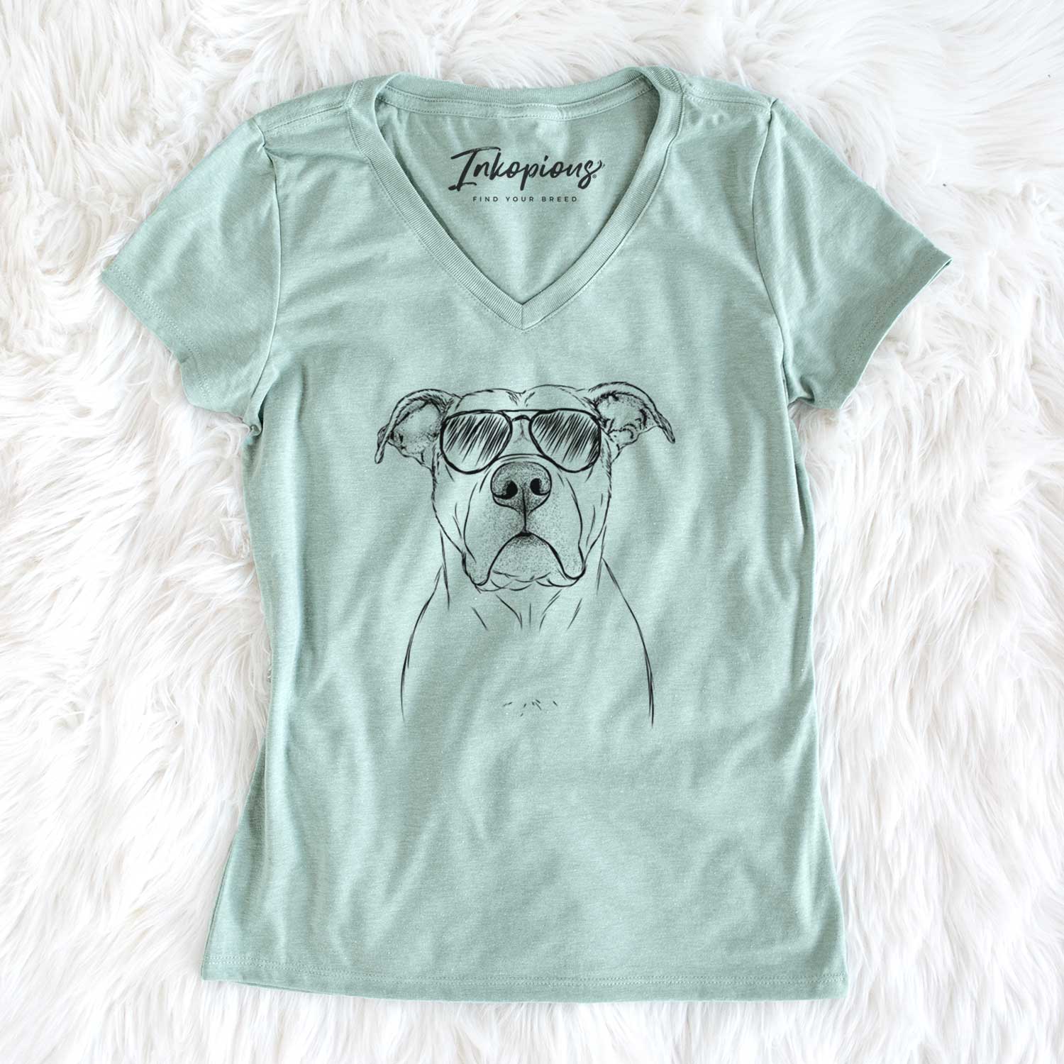 Aviator KiaOra the Pitbull Mix - Women's V-neck Shirt