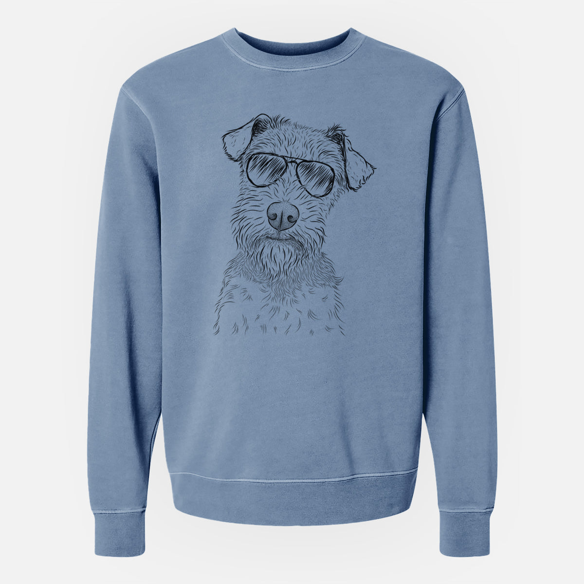 Aviator Kiara the Welsh Terrier - Unisex Pigment Dyed Crew Sweatshirt