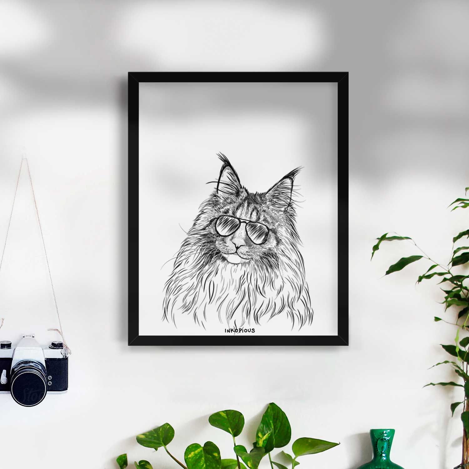 Kiki the Maine Coon Cat Art Print