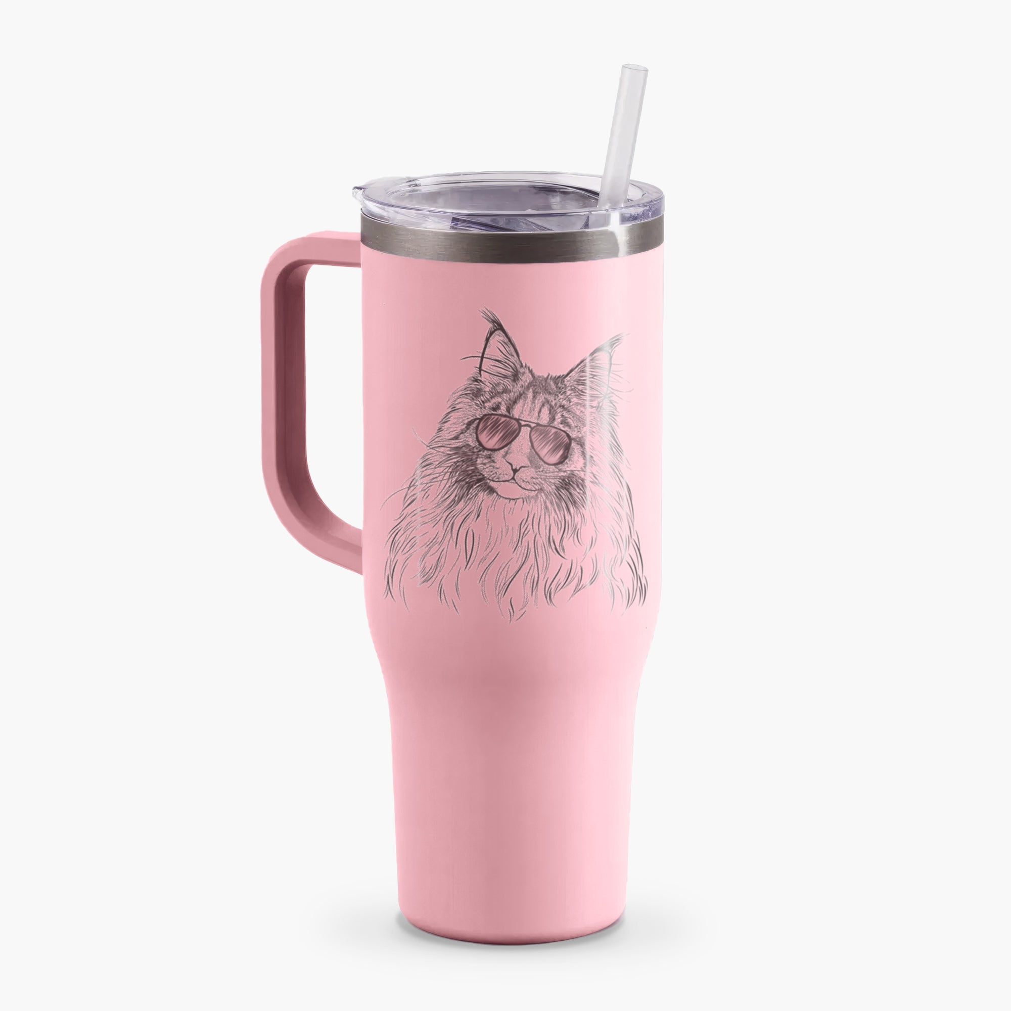 Kiki the Maine Coon Cat - 40oz Tumbler with Handle