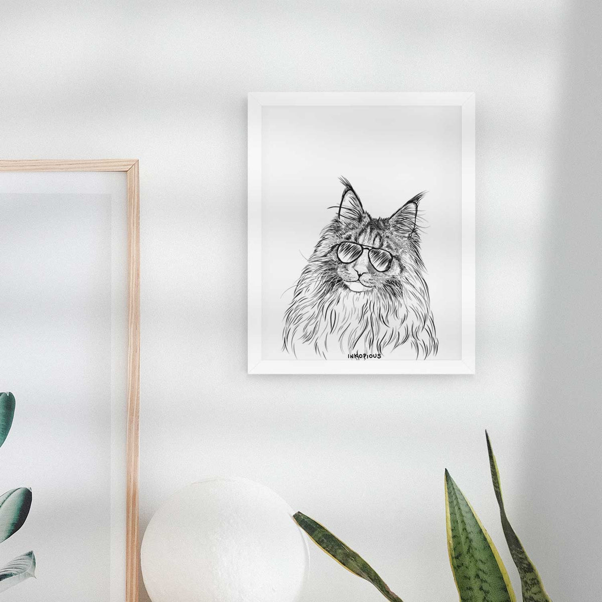 Kiki the Maine Coon Cat Art Print