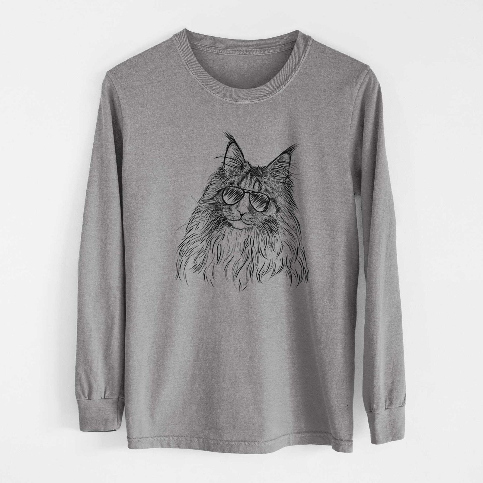 Aviators Kiki the Maine Coon Cat - Heavyweight 100% Cotton Long Sleeve