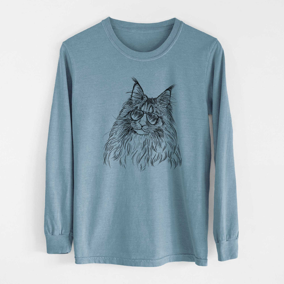 Aviators Kiki the Maine Coon Cat - Heavyweight 100% Cotton Long Sleeve