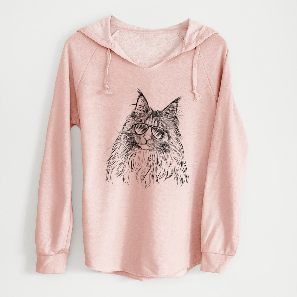 Aviator Kiki the Maine Coon Cat - Cali Wave Hooded Sweatshirt