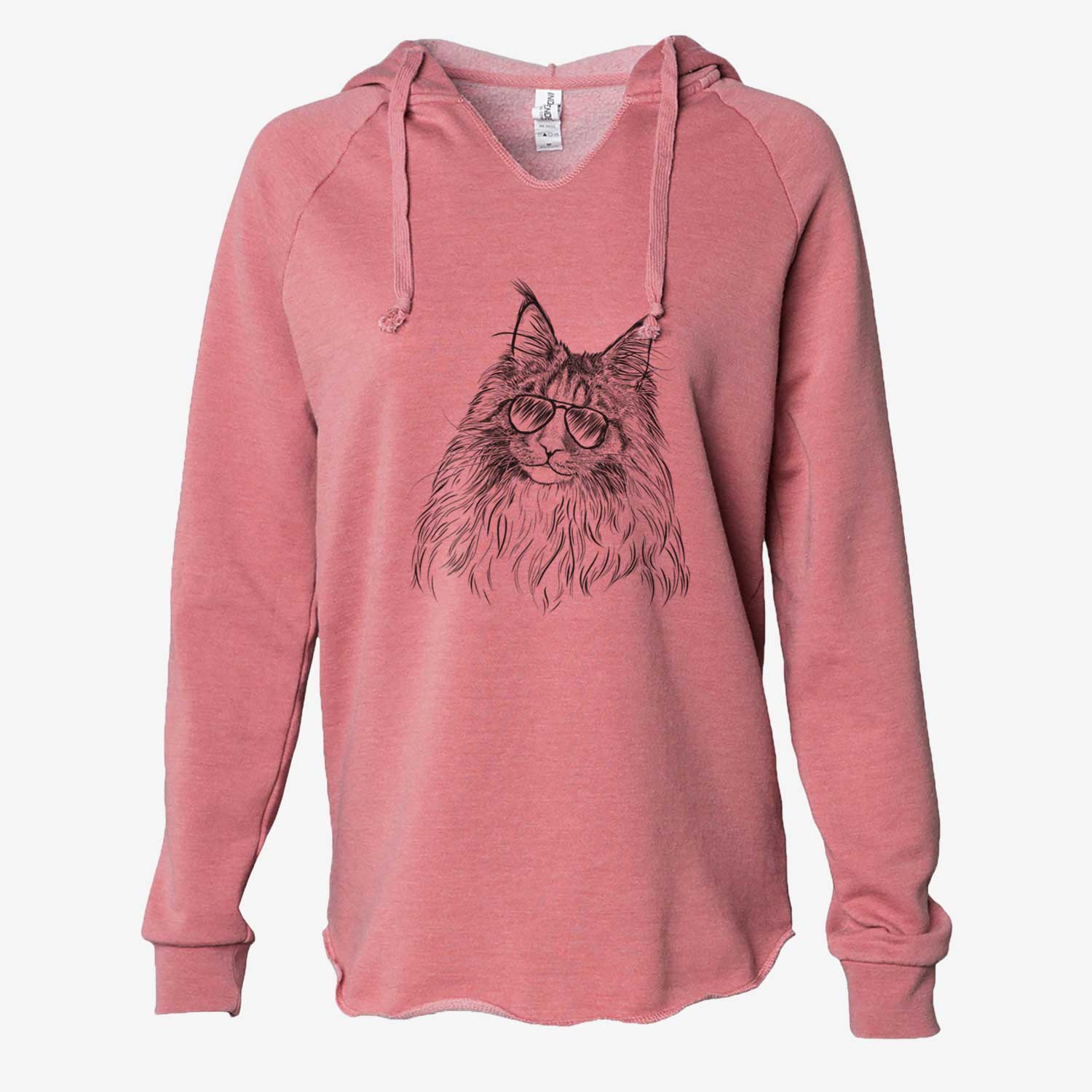 Kiki the Maine Coon Cat - Cali Wave Hooded Sweatshirt