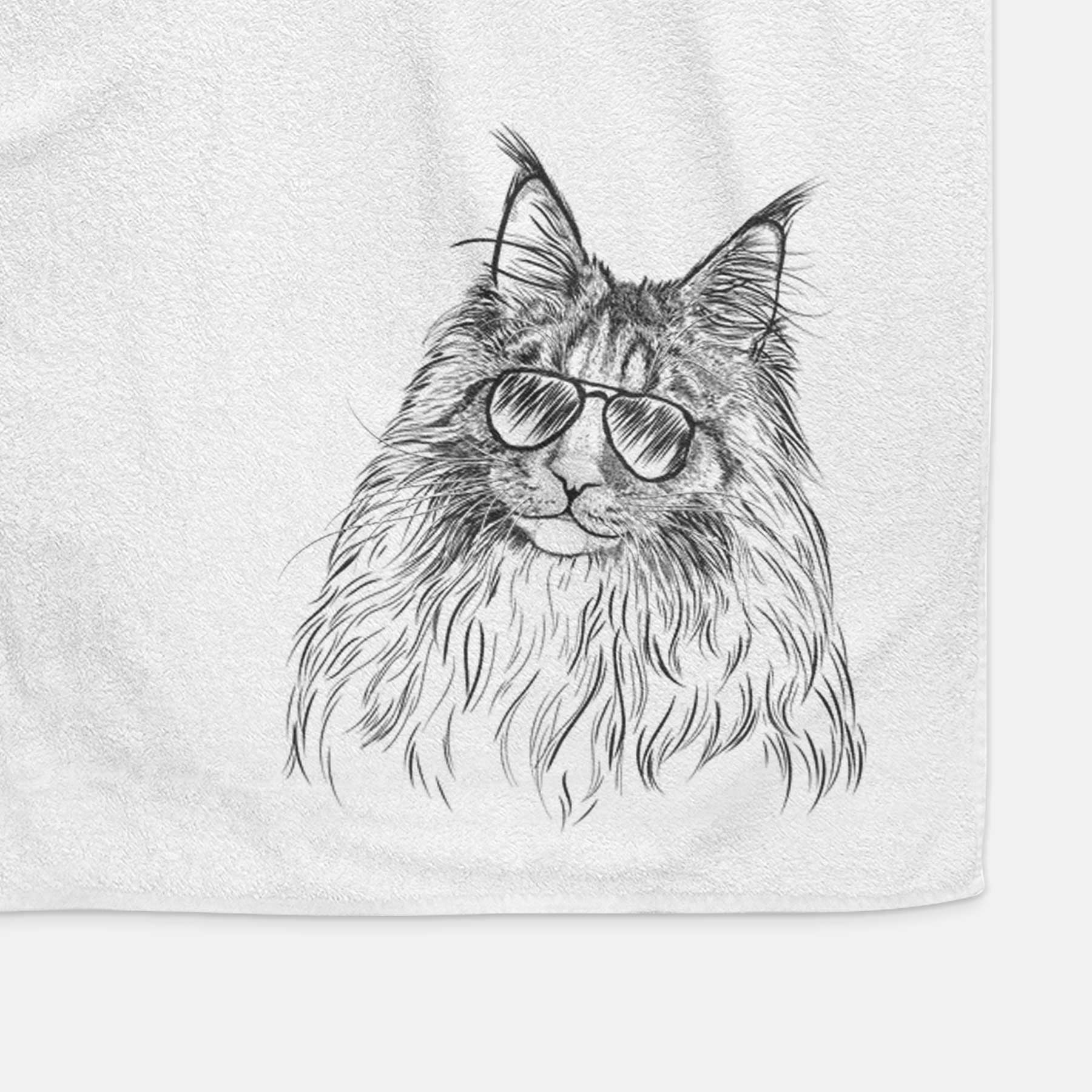 Kiki the Maine Coon Cat Decorative Hand Towel