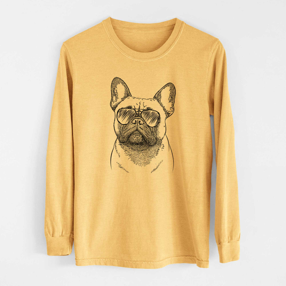 Aviators Kingsleigh the French Bulldog - Heavyweight 100% Cotton Long Sleeve