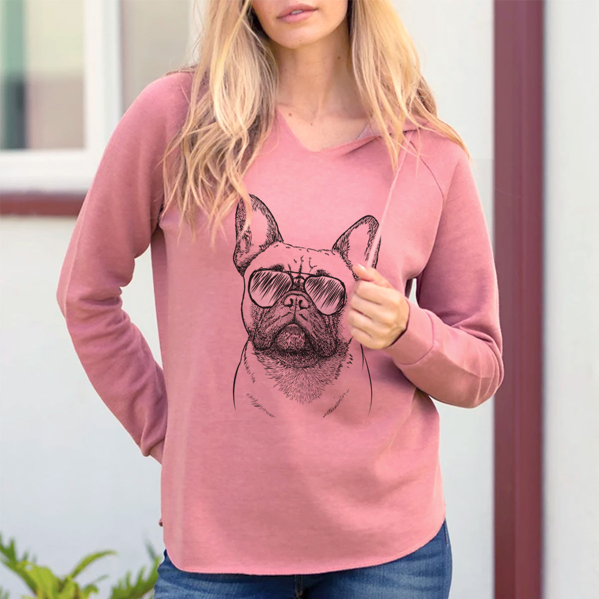 Aviator Kingsleigh the French Bulldog - Cali Wave Hooded Sweatshirt