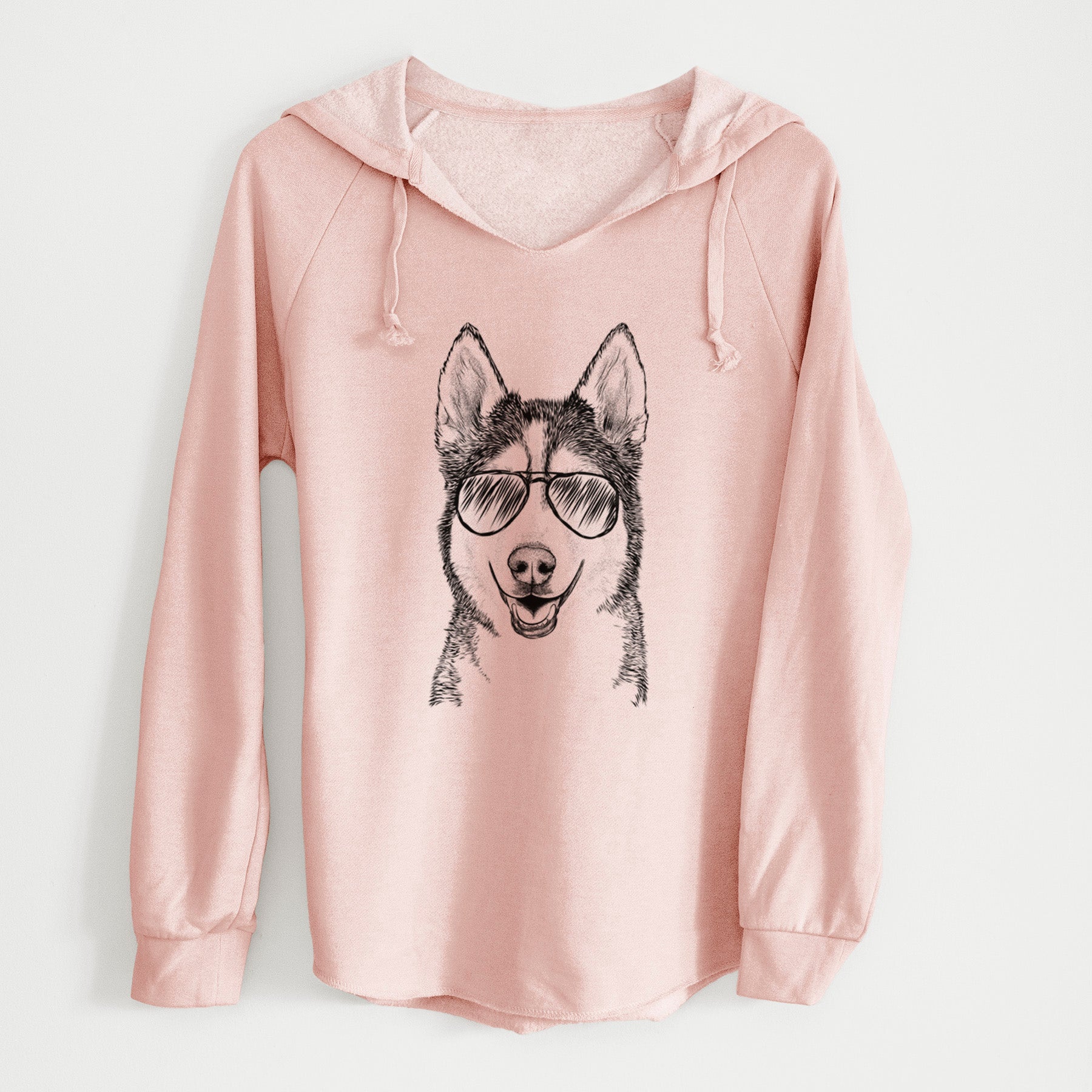 Aviator Kira the Siberian Husky - Cali Wave Hooded Sweatshirt