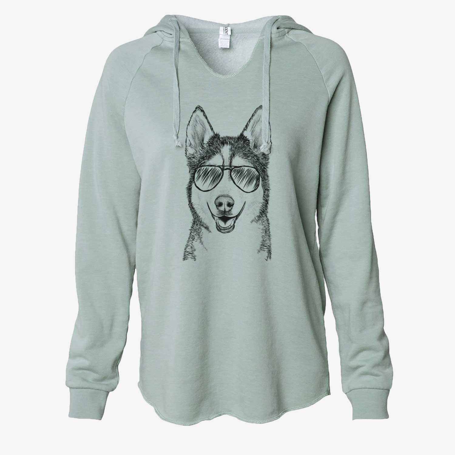 Kira the Siberian Husky - Cali Wave Hooded Sweatshirt