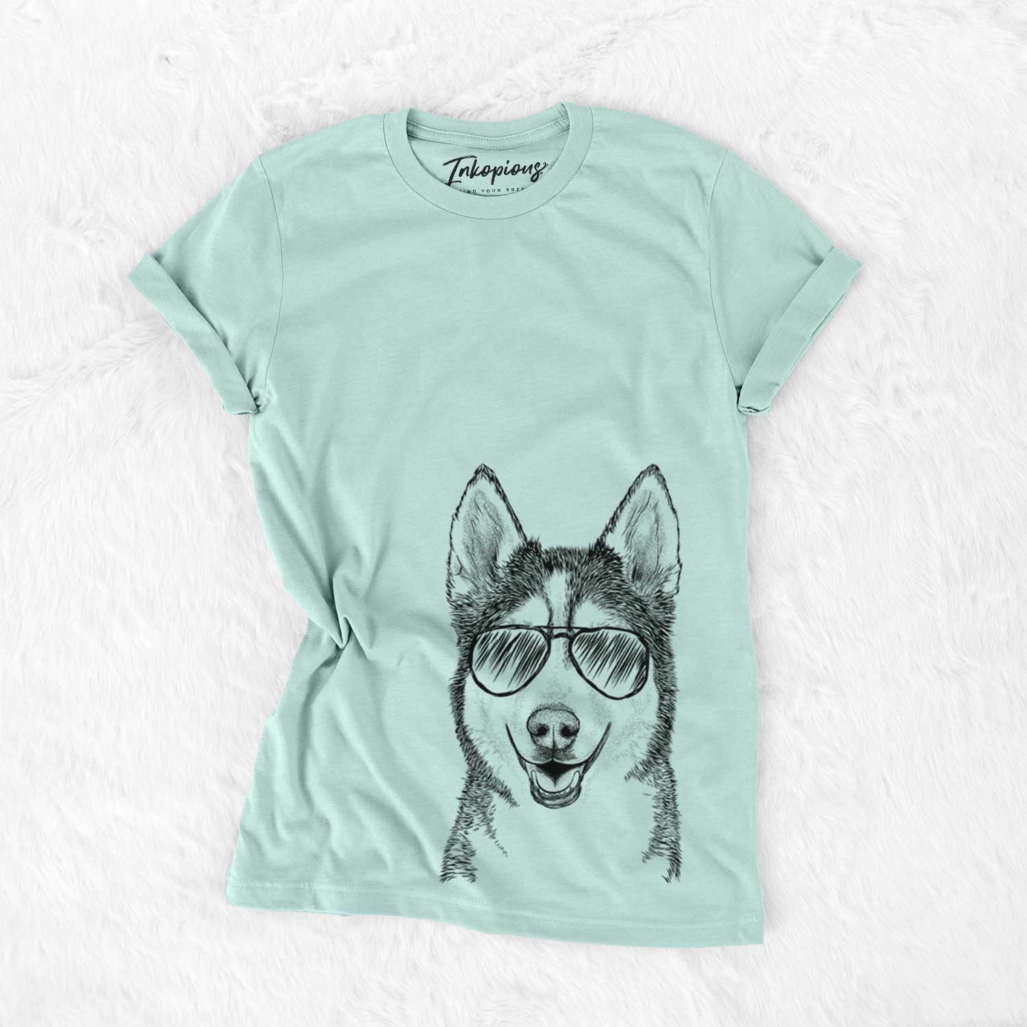 Aviator Kira the Siberian Husky - Unisex Crewneck