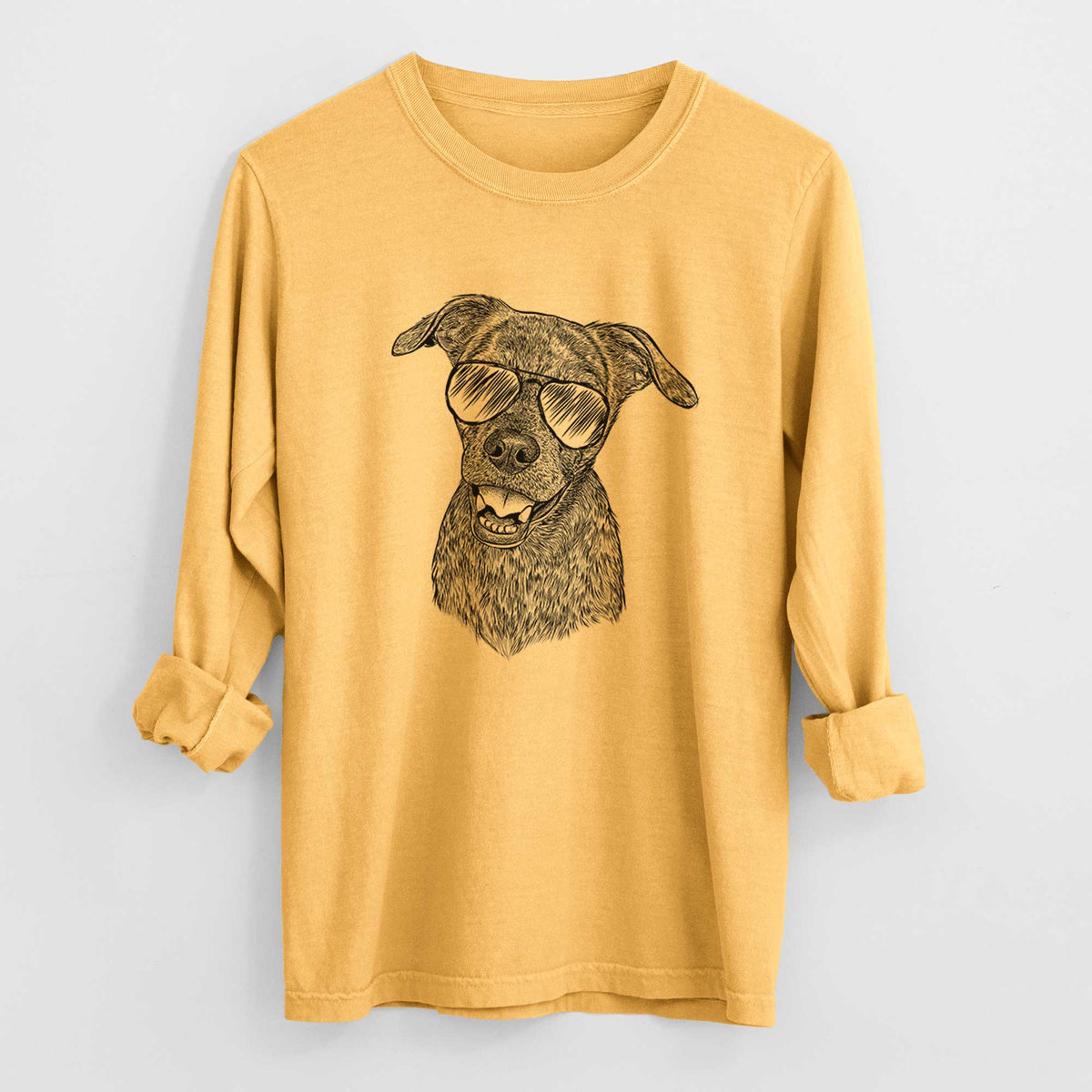 Aviators Kirby the Mountain Cur Mix - Heavyweight 100% Cotton Long Sleeve