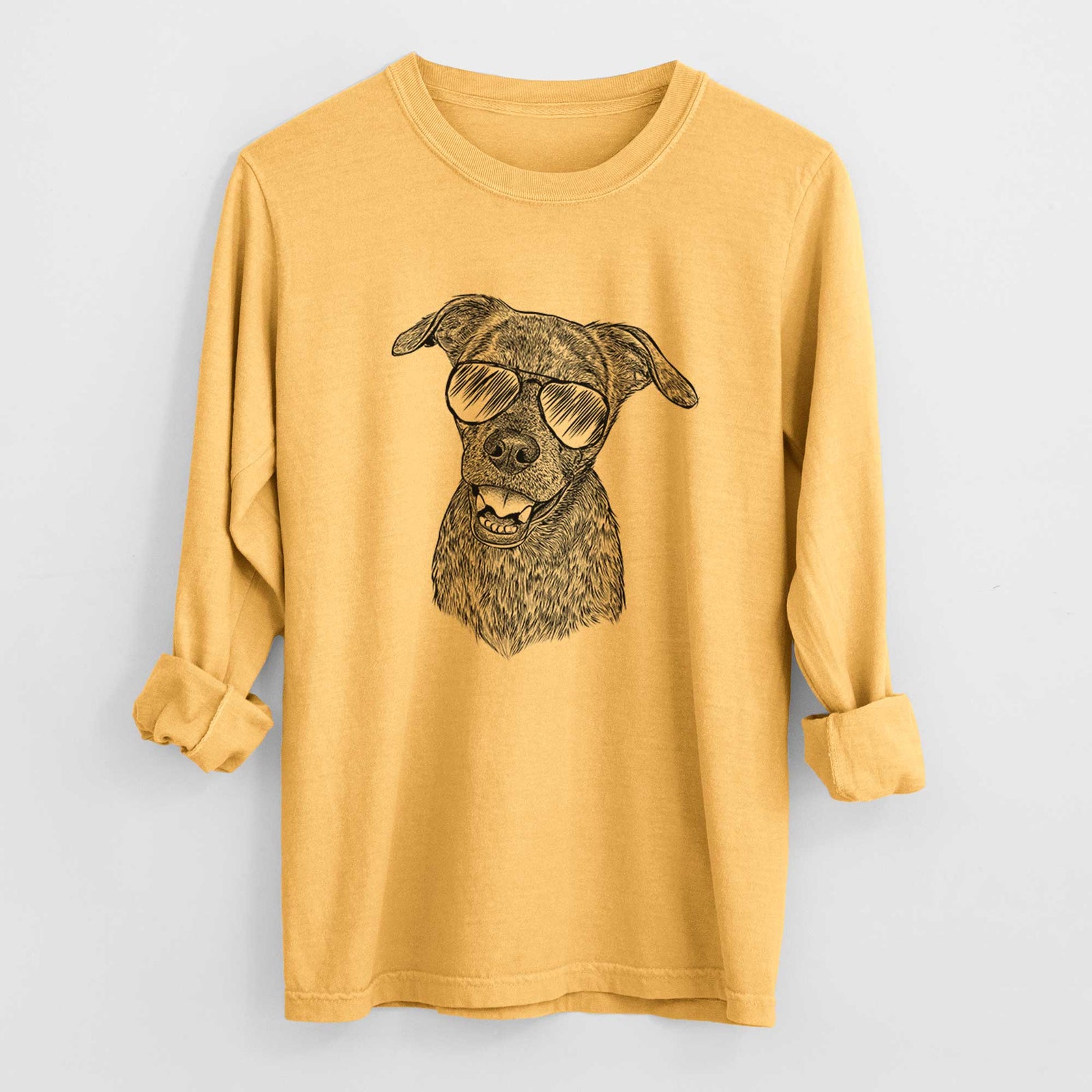 Aviators Kirby the Mountain Cur Mix - Heavyweight 100% Cotton Long Sleeve