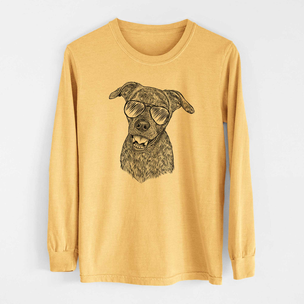 Aviators Kirby the Mountain Cur Mix - Heavyweight 100% Cotton Long Sleeve