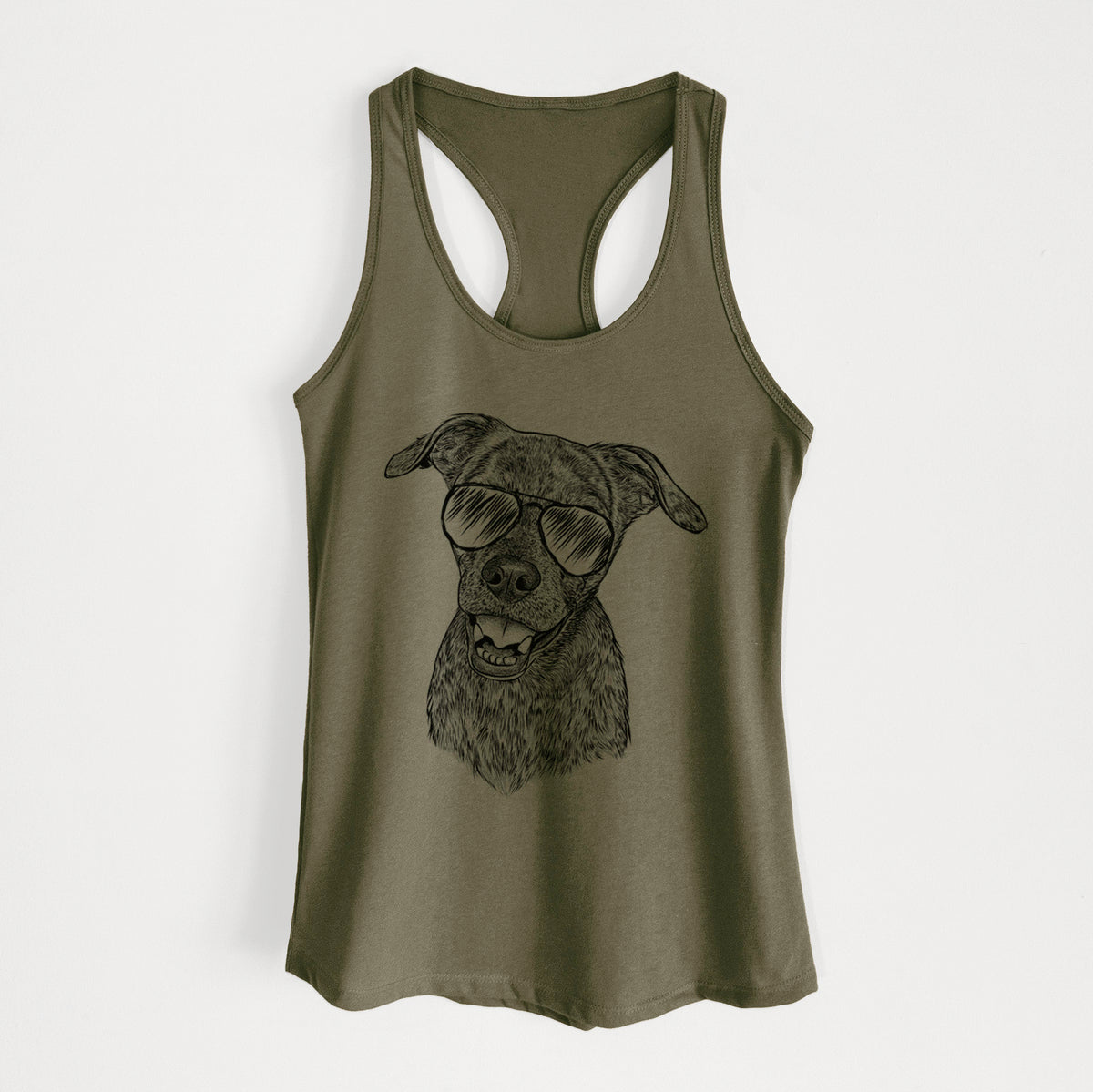 Kirby the Mountain Cur Mix - Women's Racerback Tanktop
