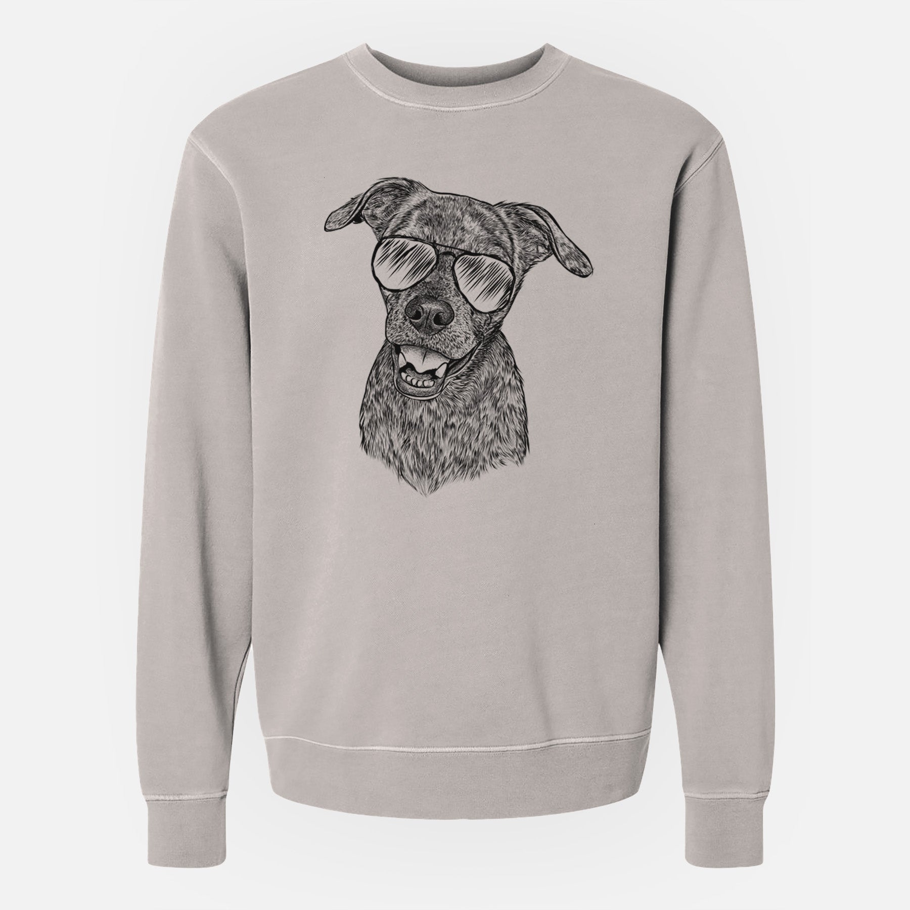 Aviator Kirby the Mountain Cur Mix - Unisex Pigment Dyed Crew Sweatshirt