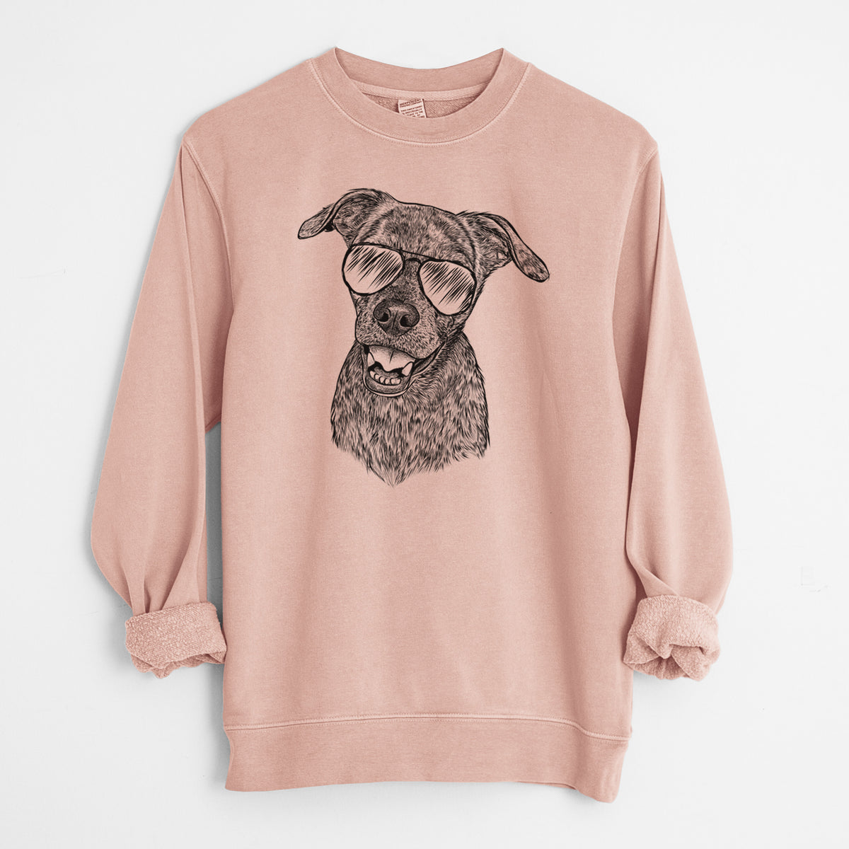 Aviator Kirby the Mountain Cur Mix - Unisex Pigment Dyed Crew Sweatshirt