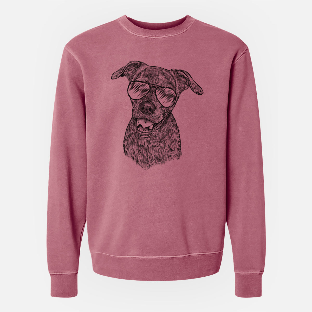 Aviator Kirby the Mountain Cur Mix - Unisex Pigment Dyed Crew Sweatshirt