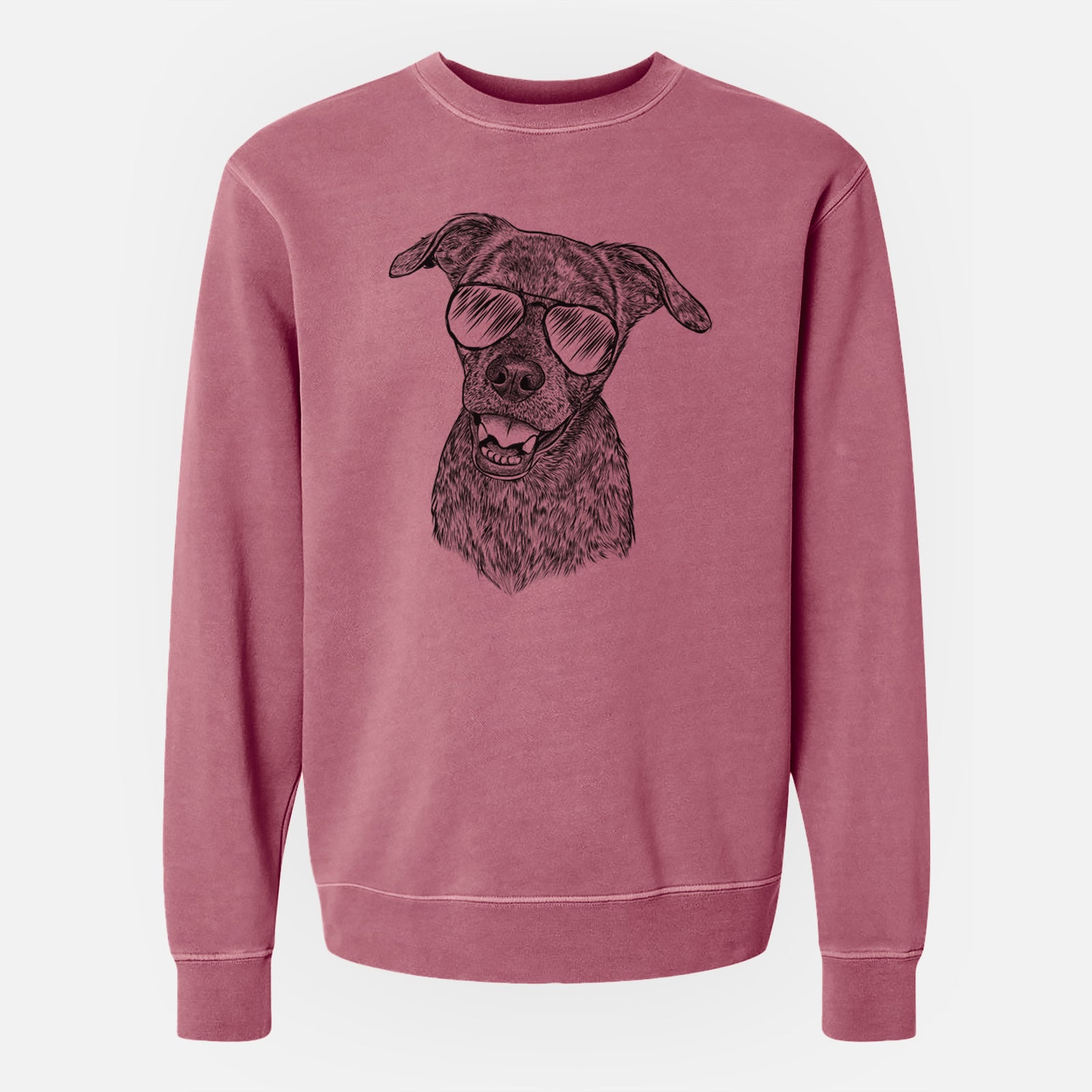 Aviator Kirby the Mountain Cur Mix - Unisex Pigment Dyed Crew Sweatshirt