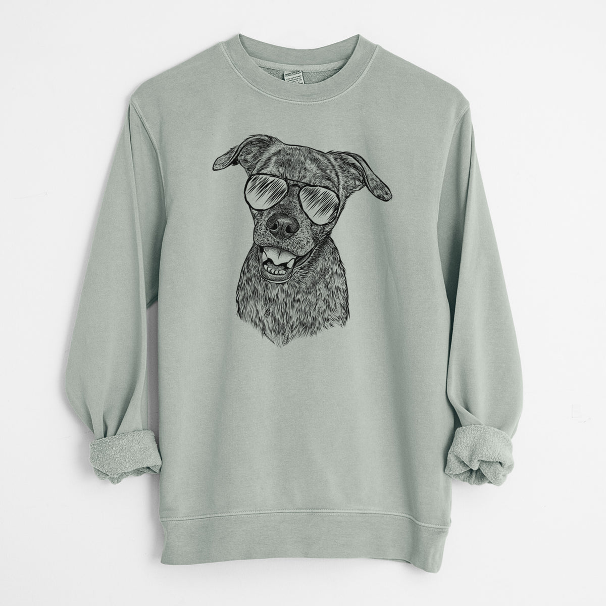 Aviator Kirby the Mountain Cur Mix - Unisex Pigment Dyed Crew Sweatshirt