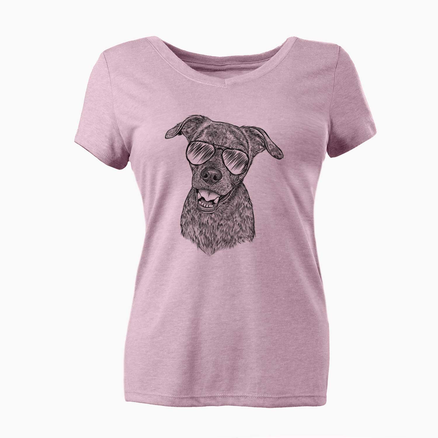 Aviator Kirby the Mountain Cur Mix - Women's V-neck Shirt