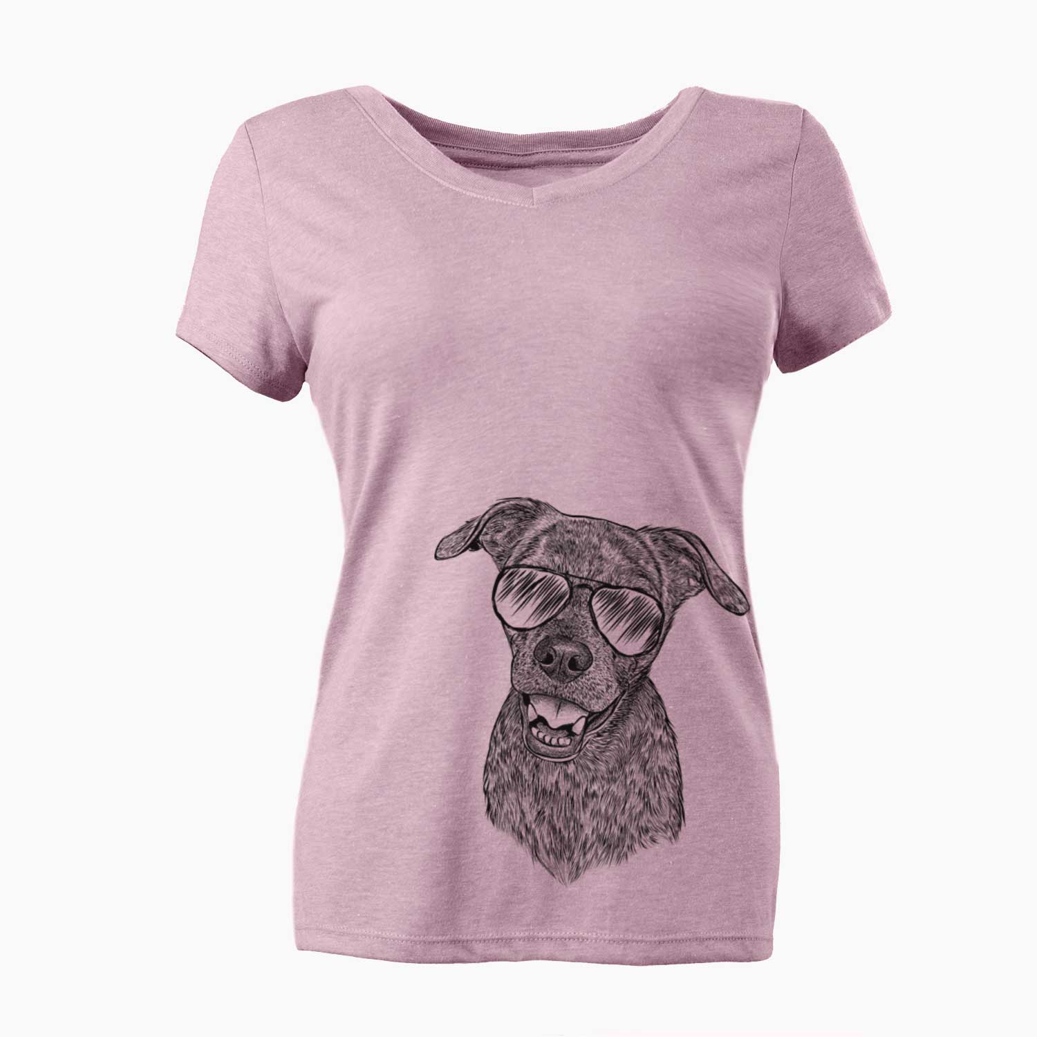 Aviator Kirby the Mountain Cur Mix - Women's V-neck Shirt