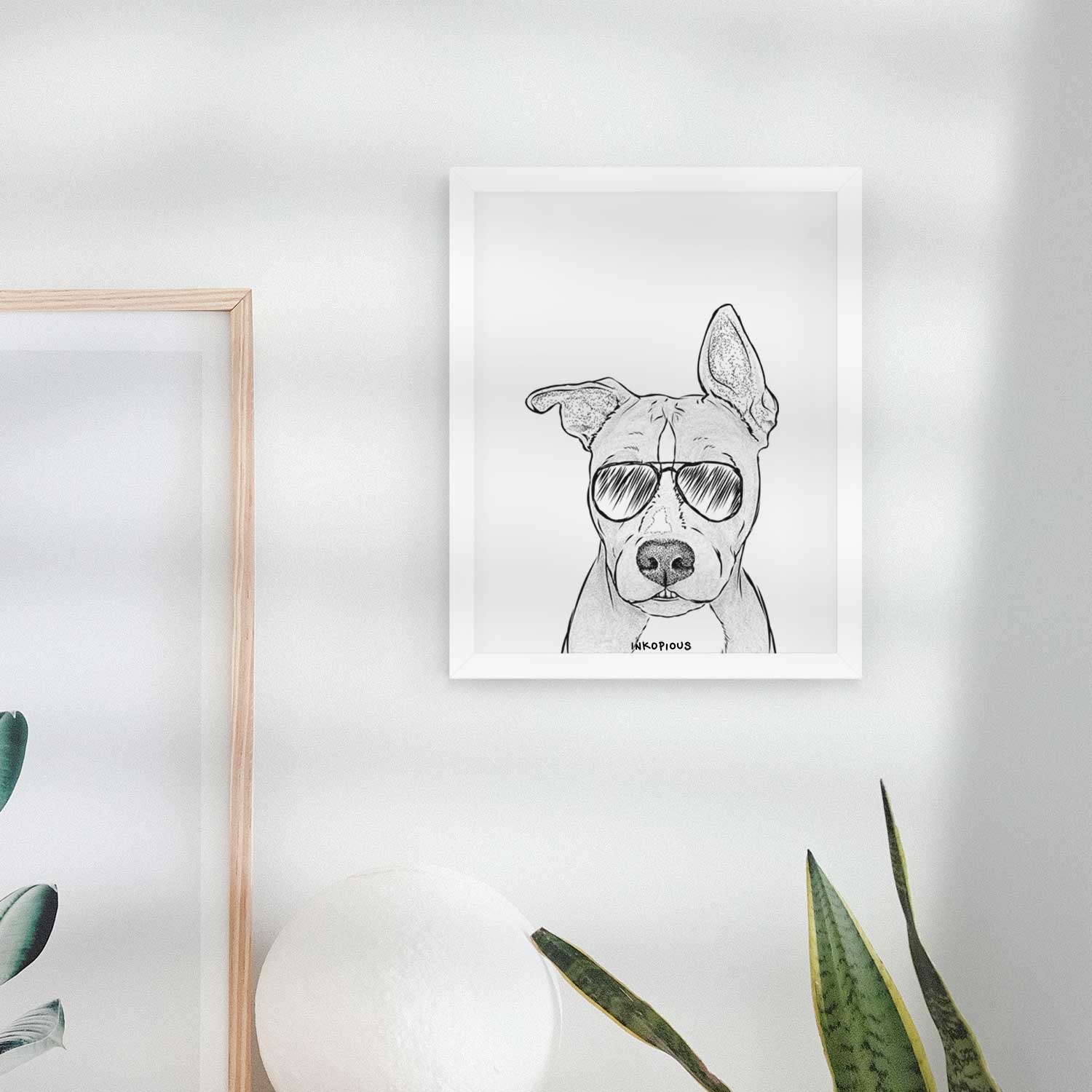 Kisses the Pitbull Art Print