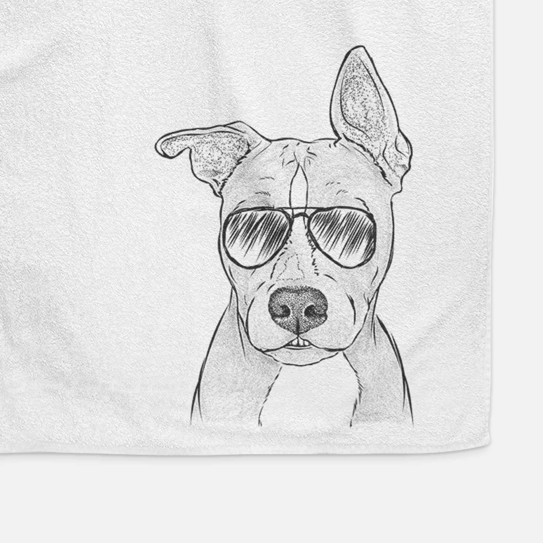 Kisses the Pitbull Decorative Hand Towel