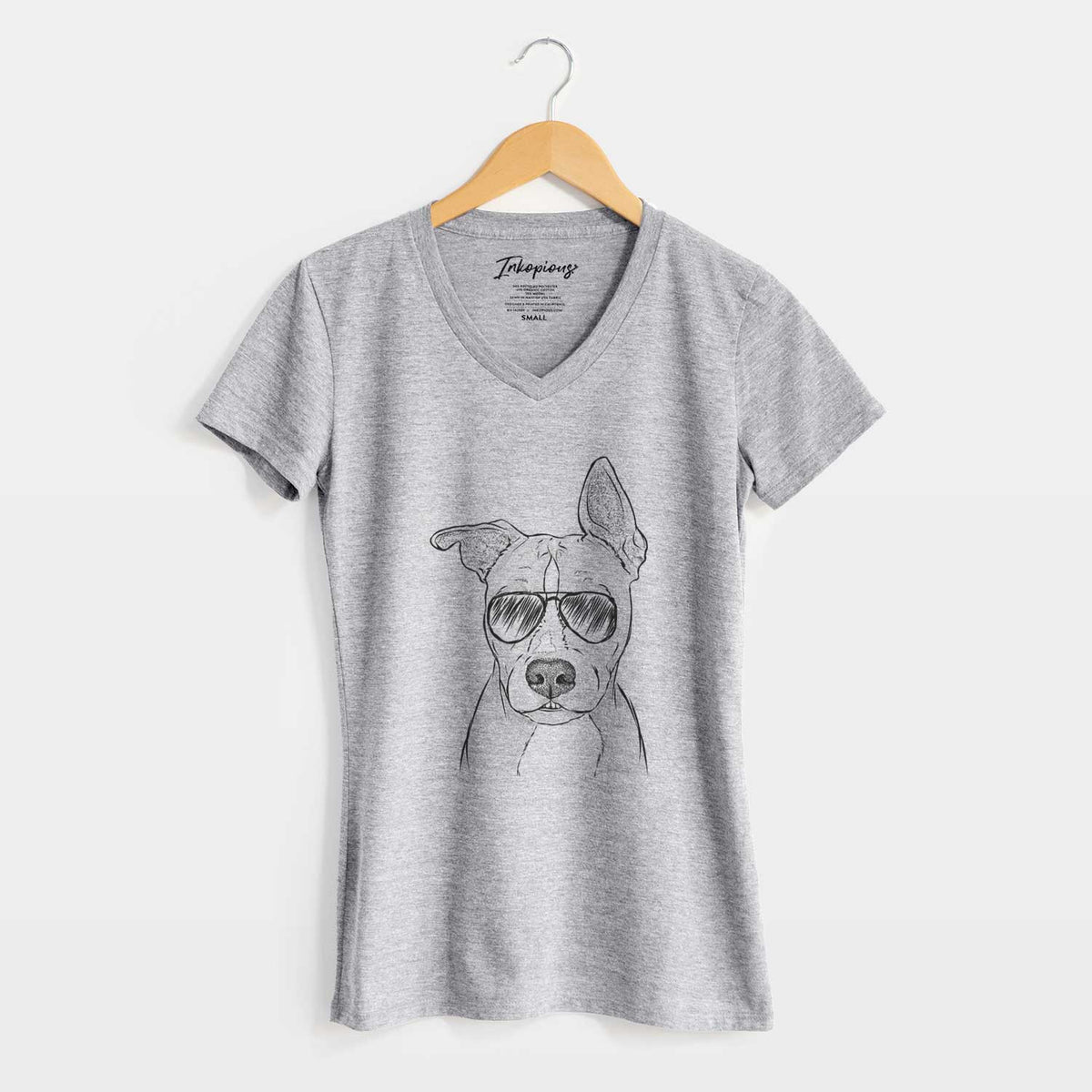 Aviator Kisses the Pitbull - Women's V-neck Shirt