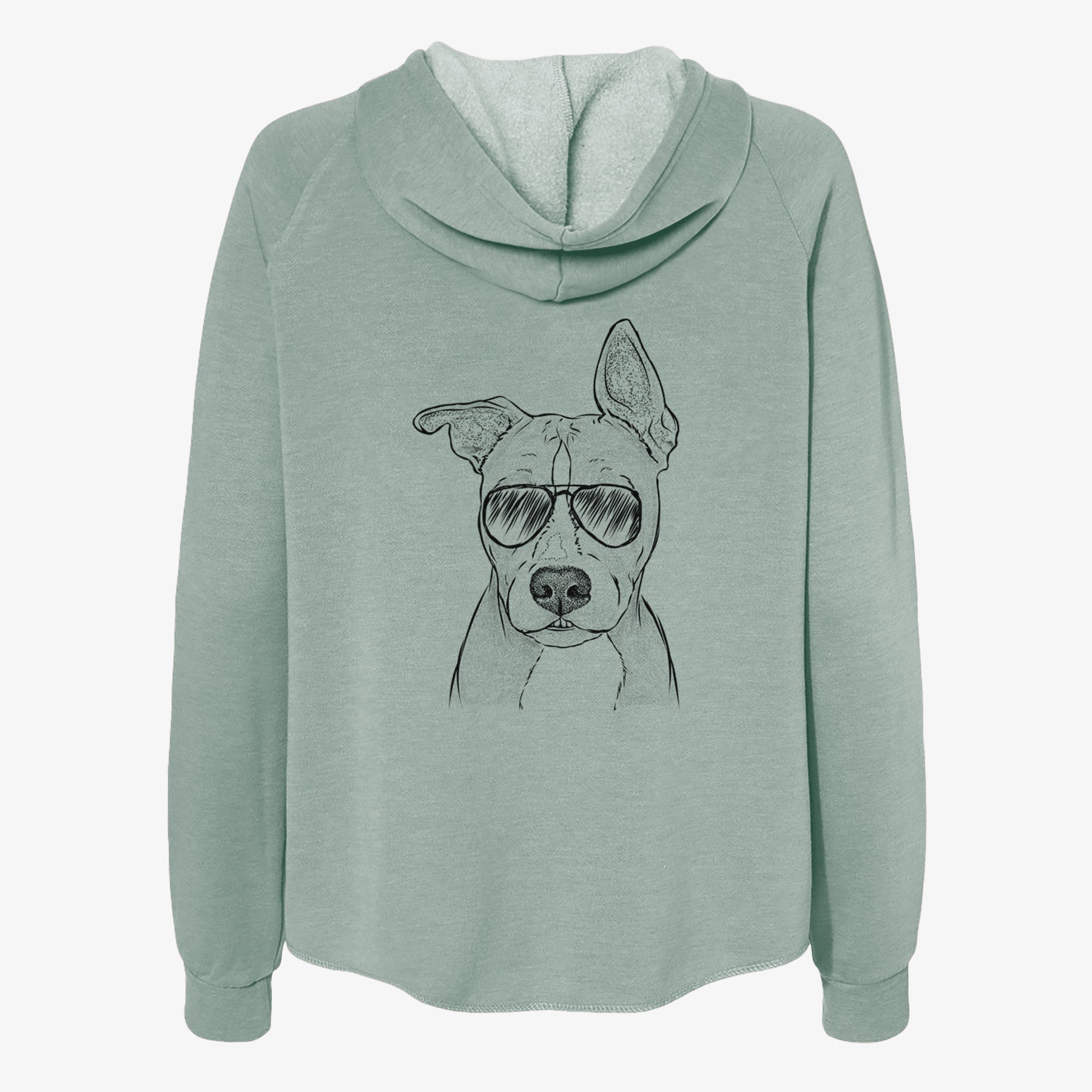 Kisses the Pitbull - Women's Cali Wave Zip-Up Sweatshirt