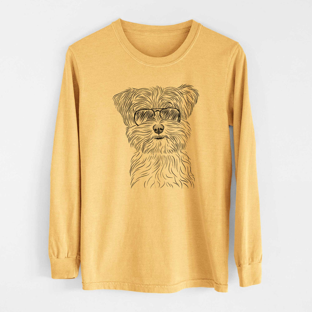 Aviators Kiwi the Morkie - Heavyweight 100% Cotton Long Sleeve