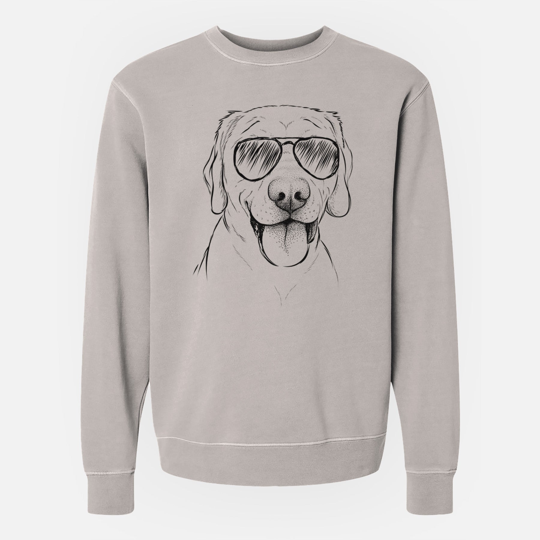 Aviator Klay the Labrador Retriever - Unisex Pigment Dyed Crew Sweatshirt