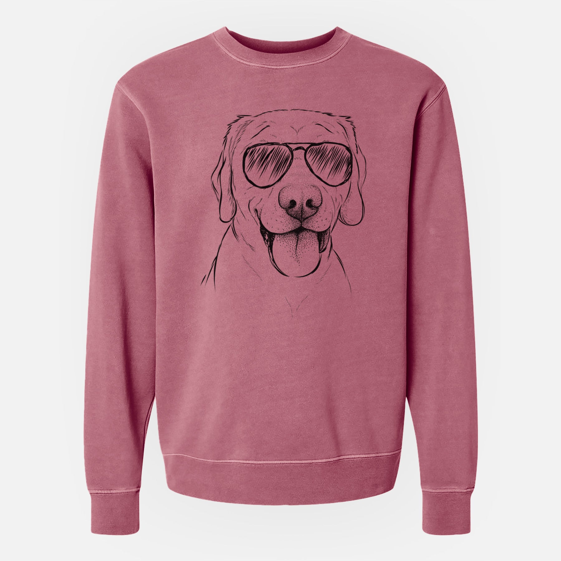 Aviator Klay the Labrador Retriever - Unisex Pigment Dyed Crew Sweatshirt