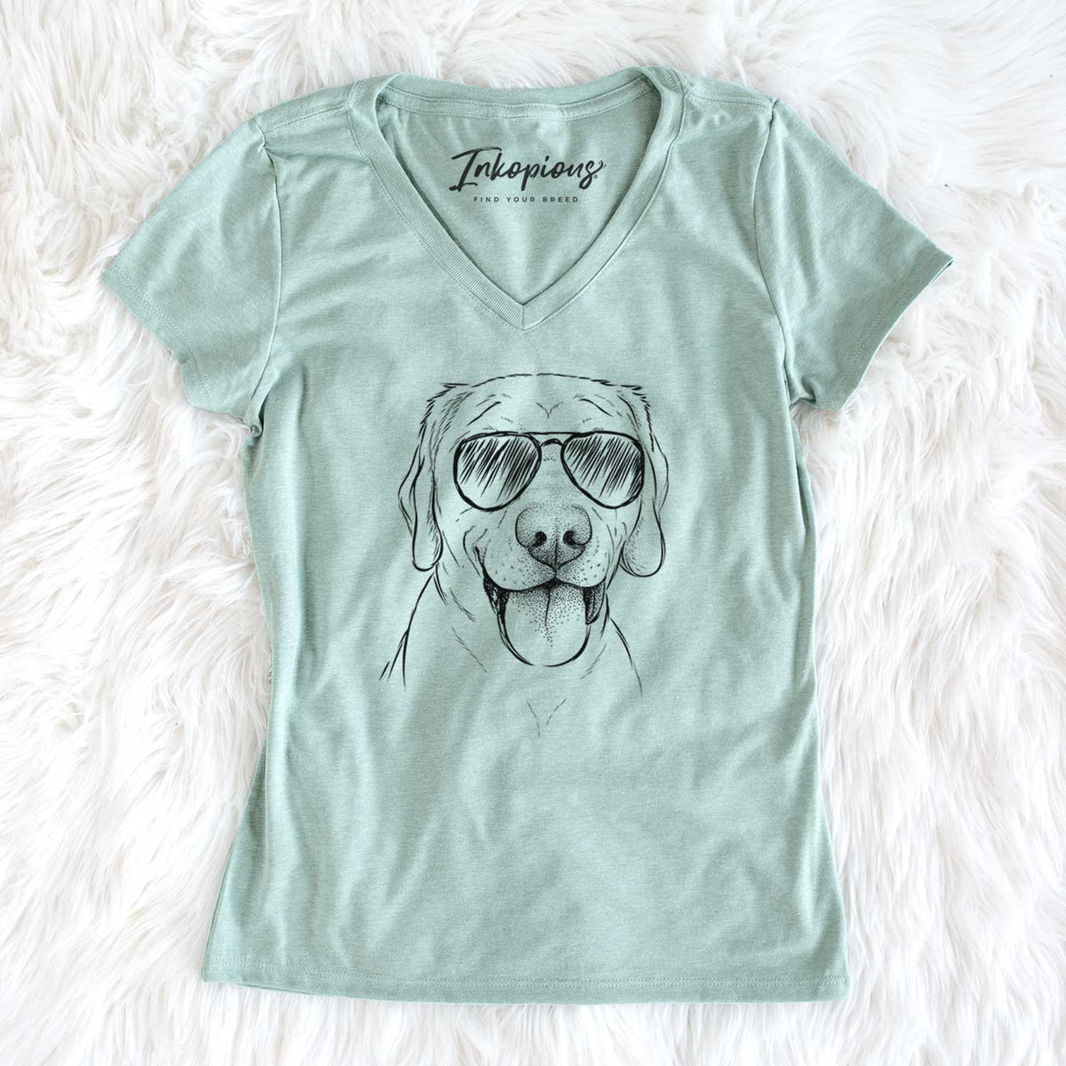 Aviator Klay the Labrador Retriever - Women's V-neck Shirt