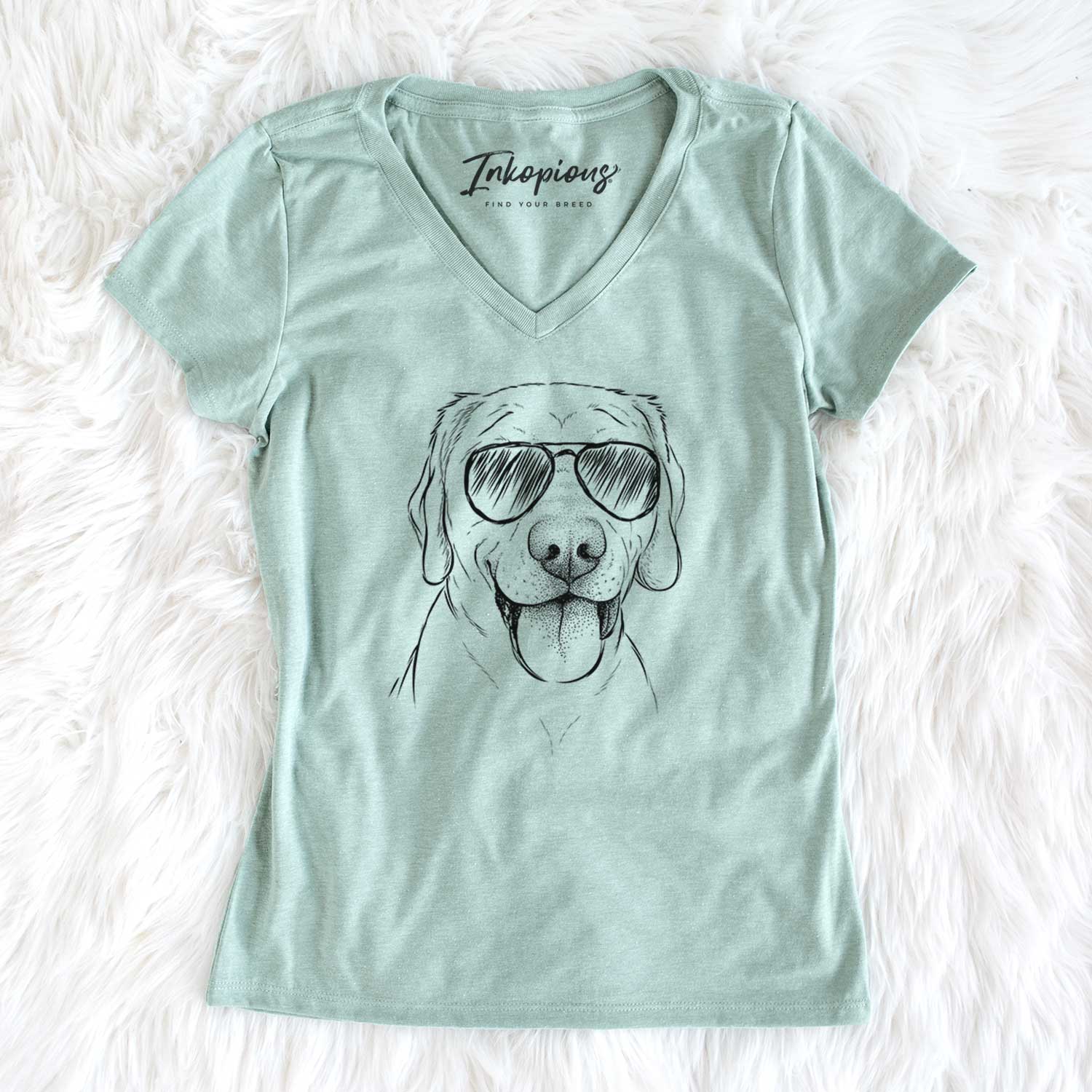 Aviator Klay the Labrador Retriever - Women's V-neck Shirt