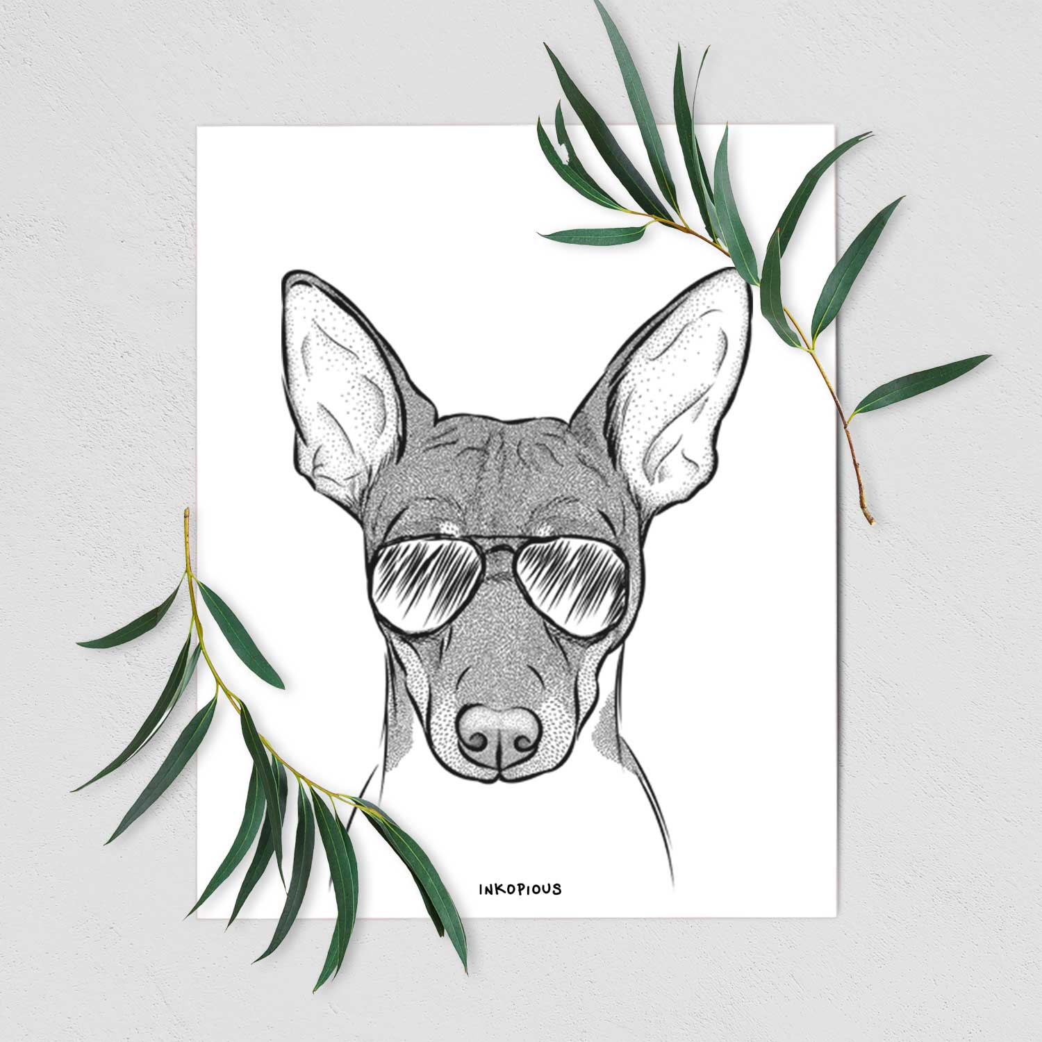 Knox the Rat Terrier Art Print