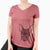 Aviator Knox the Rat Terrier - Women's V-neck Shirt