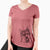 Aviator Koby the Shiba Inu - Women's V-neck Shirt