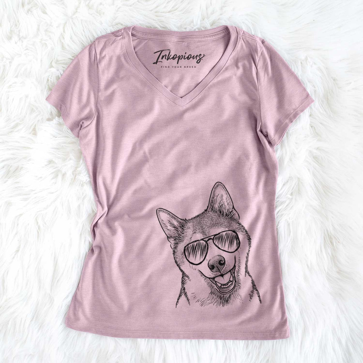 Koby the Shiba Inu - Women's V-neck Shirt