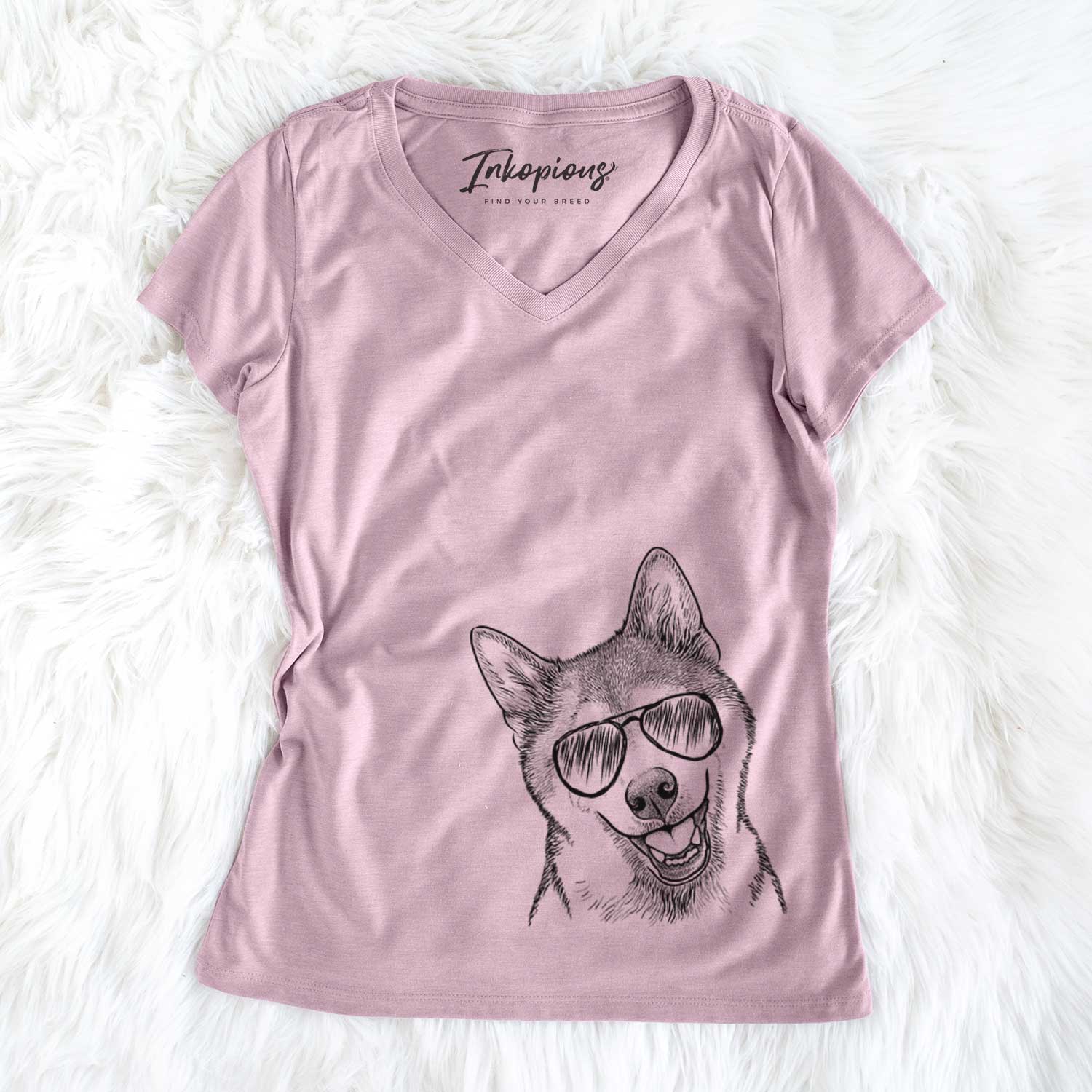 Koby the Shiba Inu - Women's V-neck Shirt