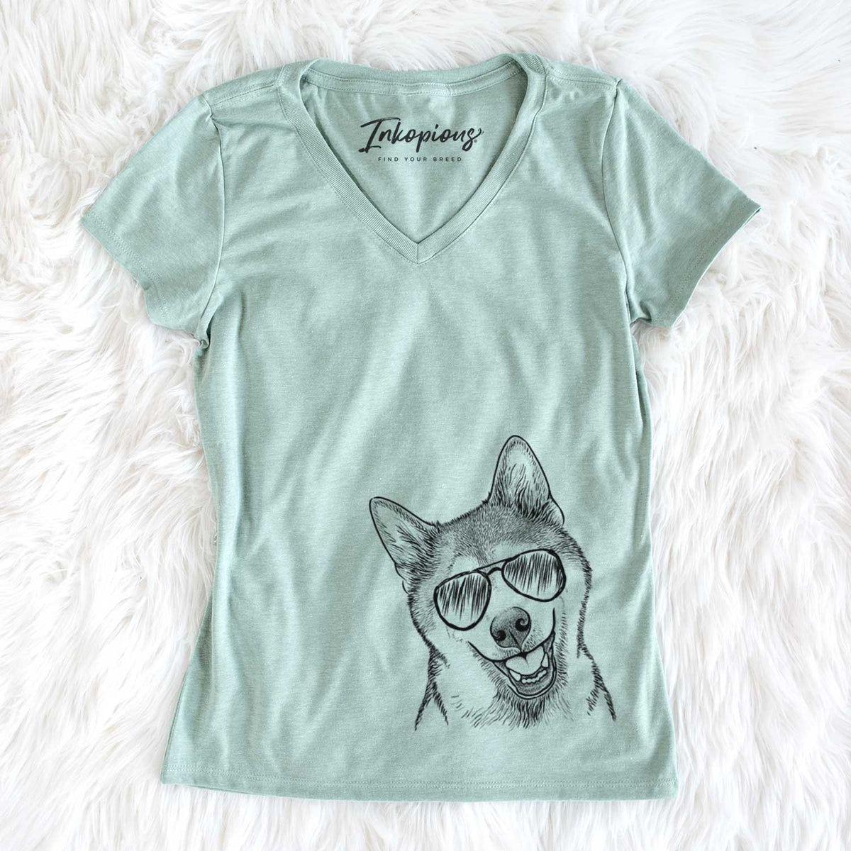 Koby the Shiba Inu - Women's V-neck Shirt