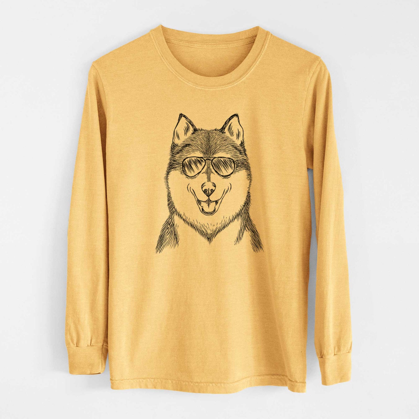 Aviators Koda the Siberian Husky - Heavyweight 100% Cotton Long Sleeve
