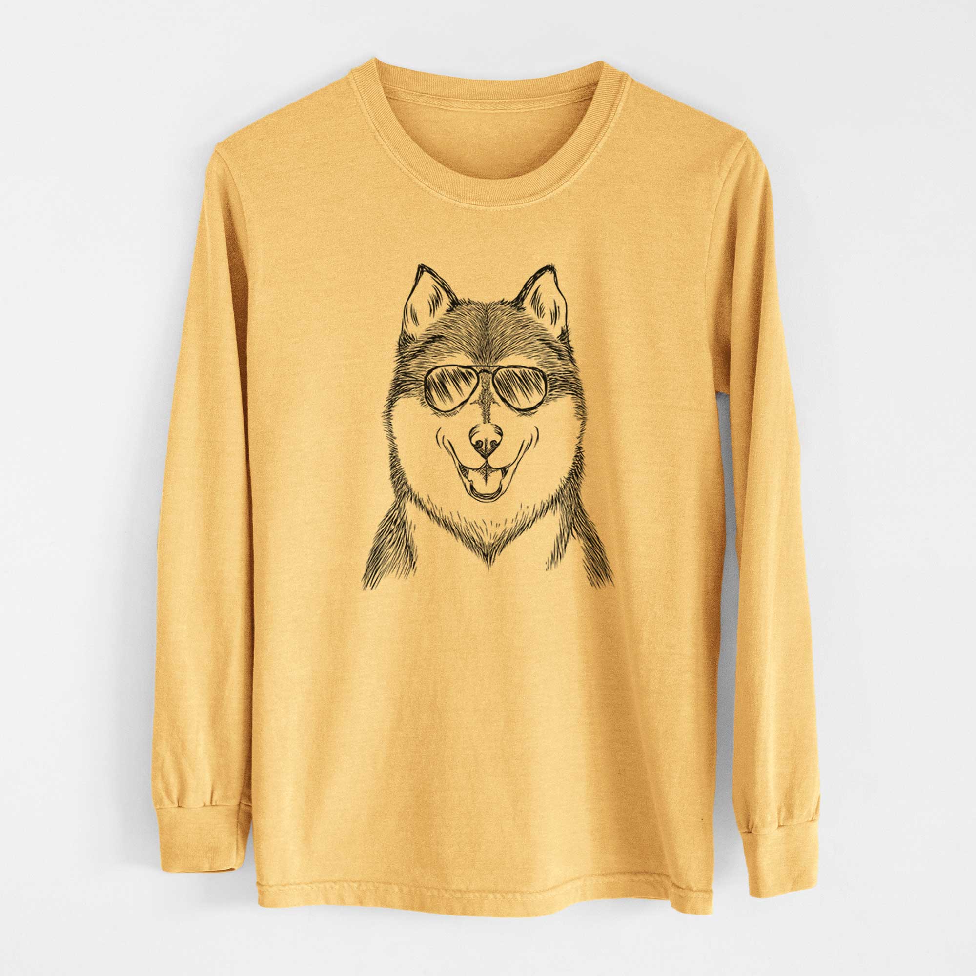 Aviators Koda the Siberian Husky - Heavyweight 100% Cotton Long Sleeve