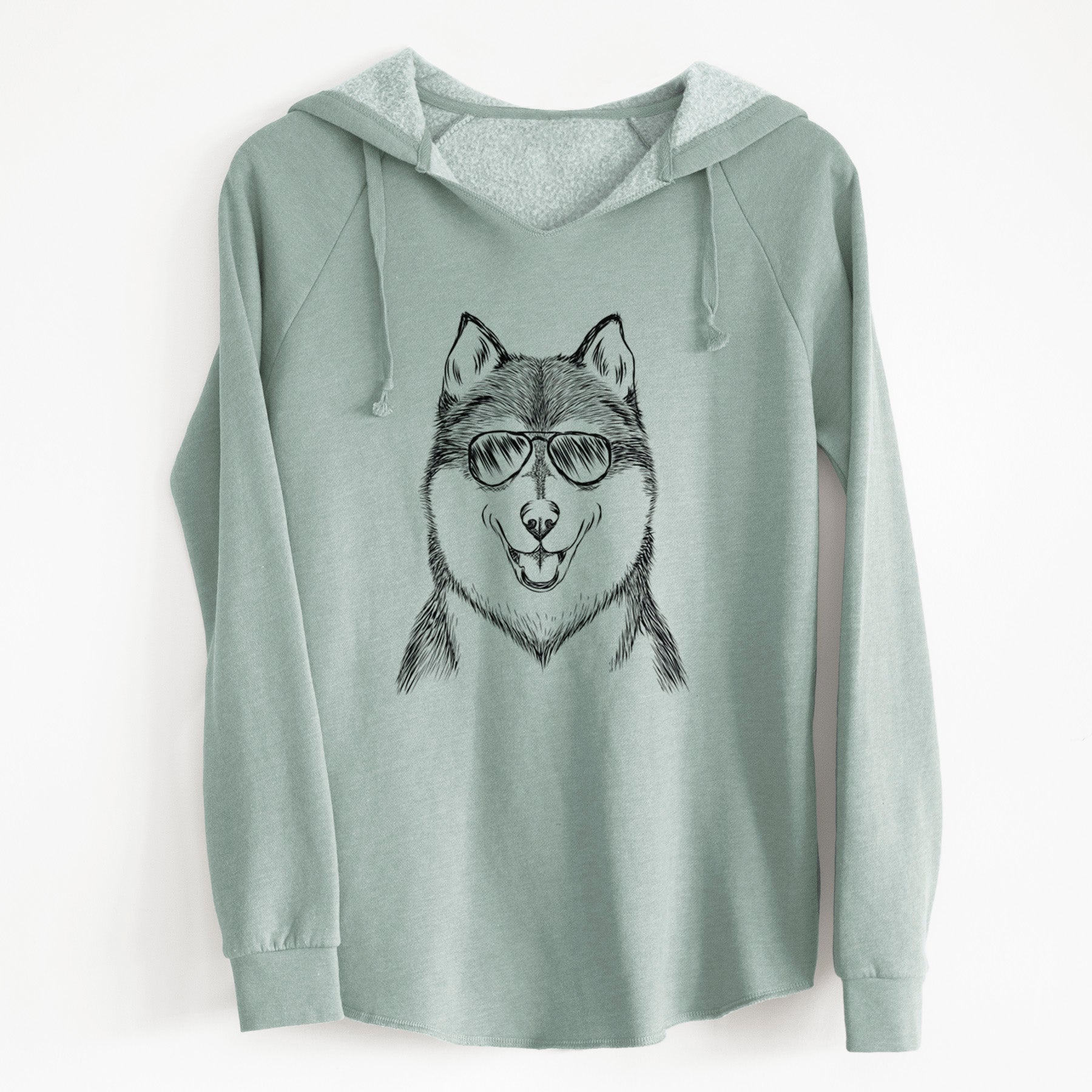 Aviator Koda the Siberian Husky - Cali Wave Hooded Sweatshirt