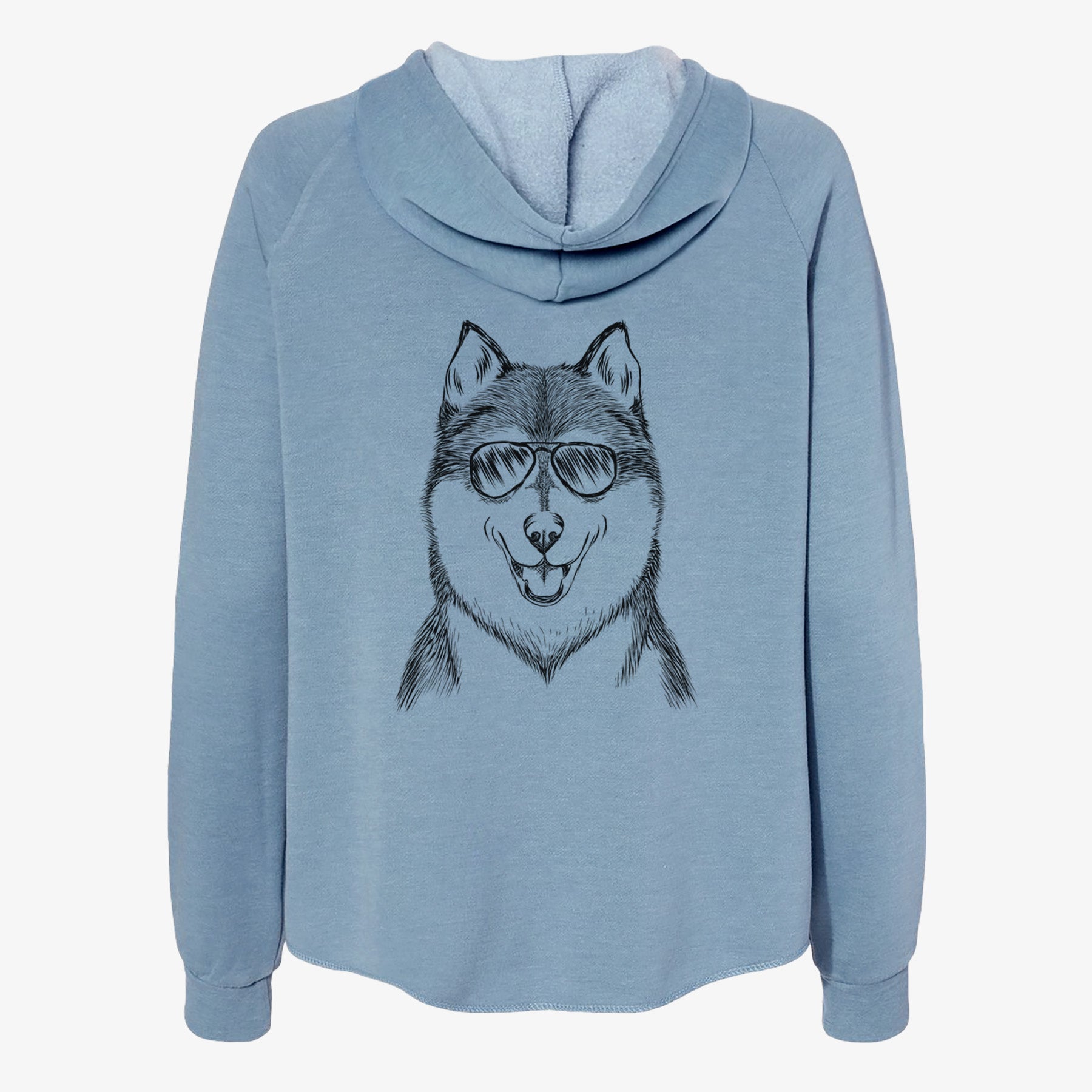 Koda the Siberian Husky - Women's Cali Wave Zip-Up Sweatshirt