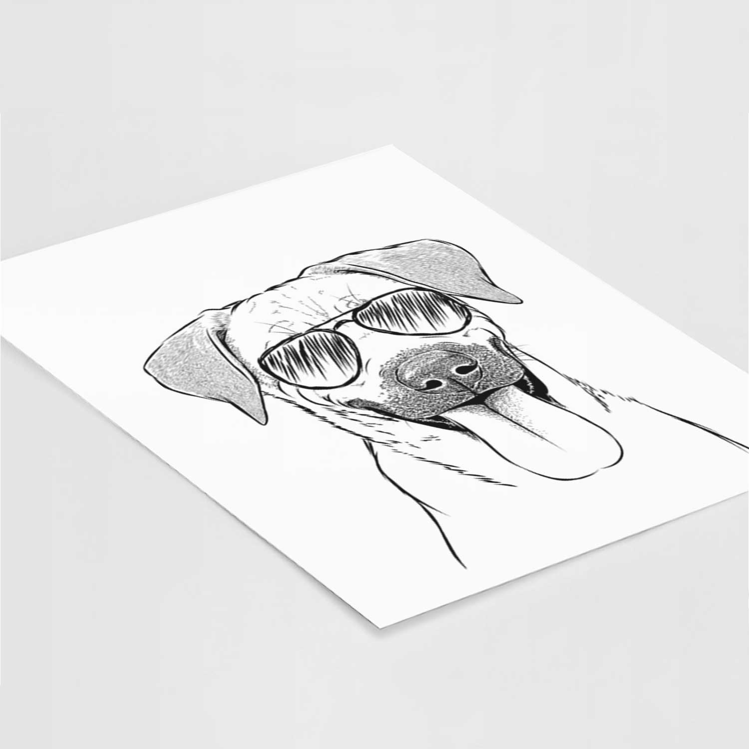 Koda the Black Mouth Cur Art Print