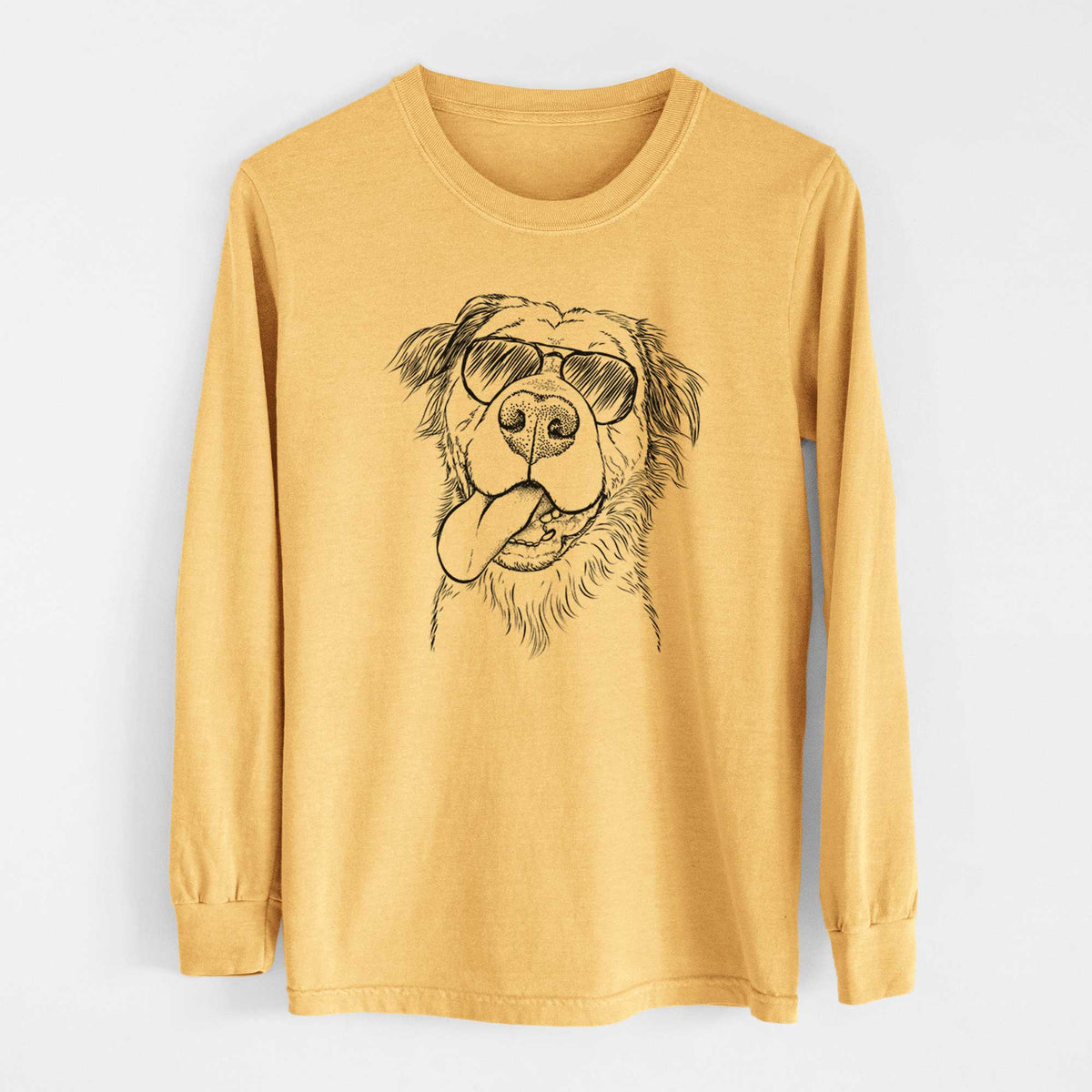 Aviators Koda the Pitbull Chow Mix - Heavyweight 100% Cotton Long Sleeve