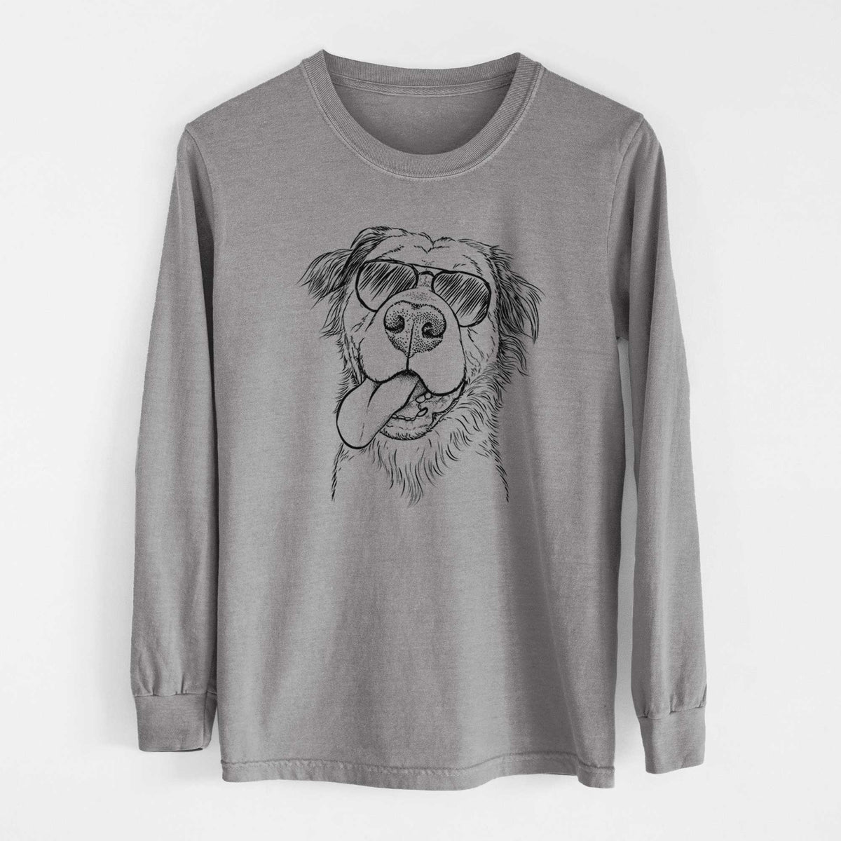 Aviators Koda the Pitbull Chow Mix - Heavyweight 100% Cotton Long Sleeve
